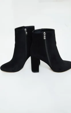 Prettylittlething Black Behati Faux Suede Ankle Boots Black -Pretty Soles Shop 0300e292db9edc283d80e7cced1bf78150f14c4c CNG3837 3