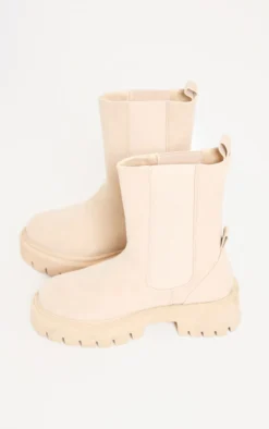 Prettylittlething Cream Wide Fit Faux Suede Ribbed Chunky Sole Chelsea Ankle Boots Cream -Pretty Soles Shop 16deb76afca40700365cdd6e204b18b641255267 cnf5433 3