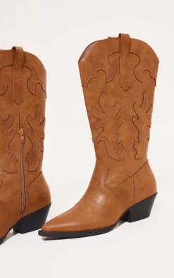 Prettylittlething Brown Pu Point Toe Burnished Low Block Heel Western Boots Brown 6 Prettylittlething Brown Pu Point Toe Burnished Low Block Heel Western Boots Brown -Pretty Soles Shop 2515accb49f3df2994426f227a994a0452628a9f cng7153 3