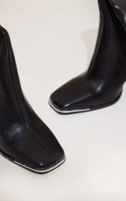 Prettylittlething Black PU Toe Cap Flare Heeled Knee Boots Black 7 Prettylittlething Black PU Toe Cap Flare Heeled Knee Boots Black -Pretty Soles Shop 31a09ef364a2ec8e93a02c0f2c4e94788eb49e0b cmv3850 4