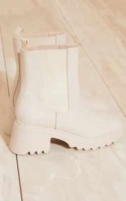 Prettylittlething Cream Matte PU Chelsea Heeled Ankle Boots Cream -Pretty Soles Shop 42266ed26b1fefd33950ff80cfaa49d08c24b776 cmu0951 3