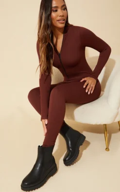 Prettylittlething BlackPu Round Toe Chelsea Ankle Boots Black