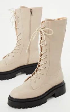 Prettylittlething Cream Calf High Lace Up Chunky Biker Boots Cream -Pretty Soles Shop 477035101ea1fad7477a094c33a80cf3003aa869 cmm8119 3