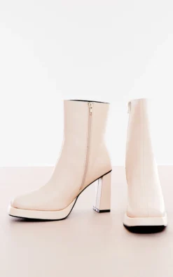 Prettylittlething Cream Faux Leather Square Toe Block Heeled Ankle Boots Cream -Pretty Soles Shop 6b2a2259035b0182a3b7a9536695d95a7719d5f4 cnf9010 3
