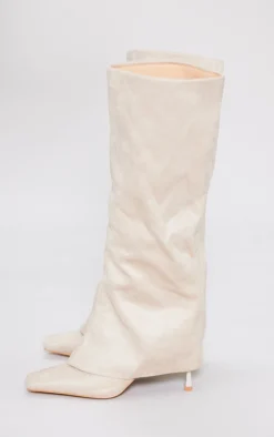 Prettylittlething Cream Faux Suede Square Toe Fold Over Low Heeled Knee High Boots Cream 6 Prettylittlething Cream Faux Suede Square Toe Fold Over Low Heeled Knee High Boots Cream -Pretty Soles Shop 6d3bfe1f0e04cf2537fff2cf76849f6aef945bf4 cnf1440 3