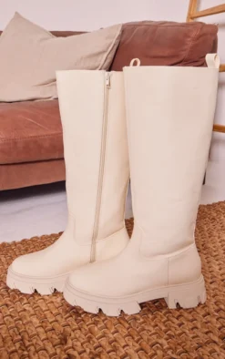 Prettylittlething Beige Pu Round Toe Knee High Boots Beige 6 Prettylittlething Beige Pu Round Toe Knee High Boots Beige -Pretty Soles Shop 6fa018604d08e45a50ff2bb208ad19437db98d4c cng5910 3