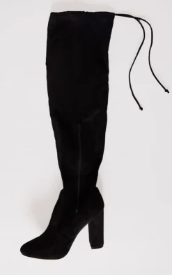 Prettylittlething Black Wide Fit Faux Suede Round Toe Block Heel Over The Knee Boots Black -Pretty Soles Shop 7ef7e12e4de9f5db01c63876caf0c9cfe6362140 cng7389 4