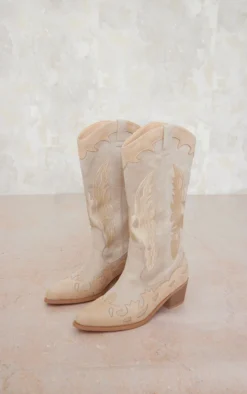 Prettylittlething Beige Suede Embroidered Detail Wide Fit Western Calf Boots Beige 6 Prettylittlething Beige Suede Embroidered Detail Wide Fit Western Calf Boots Beige -Pretty Soles Shop 8411e26ba9effeee3db28daf286a662af348b955 cnc9345 3