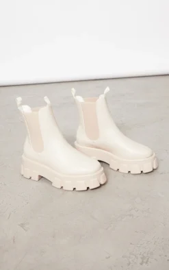 Prettylittlething Cream Chunky Extreme Cleated Chelsea Ankle Boots Cream -Pretty Soles Shop 89c0fee74ea50aeeab0855be07c403b2c85eb71f cmw8896 3