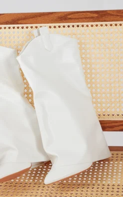 Prettylittlething White Wide Fit Pu Point Toe Fold Over High Heeled Calf High Boots White 6 Prettylittlething White Wide Fit Pu Point Toe Fold Over High Heeled Calf High Boots White -Pretty Soles Shop 9daedccef8f4f81fa9aab03a6b0bf0f83a2309af cmy6427 4