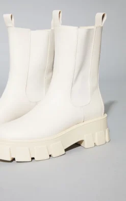 Prettylittlething Cream PU Chunky Sole High Chelsea Ankle Boots Cream -Pretty Soles Shop 9f84a8df85d0a60d690be18c7f397f305574ea3f cms9108 4