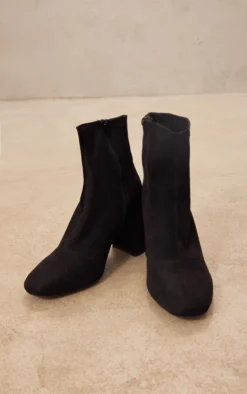 Prettylittlething Black Faux Suede Wide Fit Round Toe Heeled Ankle Sock Boots Black 6 Prettylittlething Black Faux Suede Wide Fit Round Toe Heeled Ankle Sock Boots Black -Pretty Soles Shop b6880afc2a65841202be49555a721f55ee23d652 cng1926 3