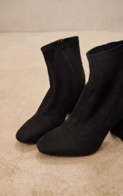 Prettylittlething Black Faux Suede Wide Fit Round Toe Heeled Ankle Sock Boots Black 7 Prettylittlething Black Faux Suede Wide Fit Round Toe Heeled Ankle Sock Boots Black -Pretty Soles Shop bdc72c008a6b5790ee3a911aea44594e6bd654be cng1926 4