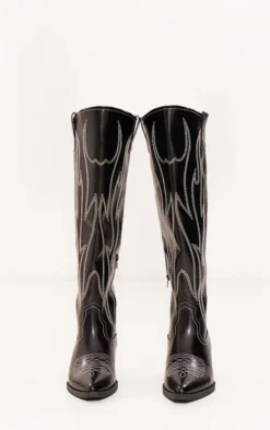 Prettylittlething Black PU Point Toe Western Knee High Boots Black 7 Prettylittlething Black PU Point Toe Western Knee High Boots Black -Pretty Soles Shop dc82f782c4b09b97fb739a67daa4c0e18a1eb95f cnf9052 4