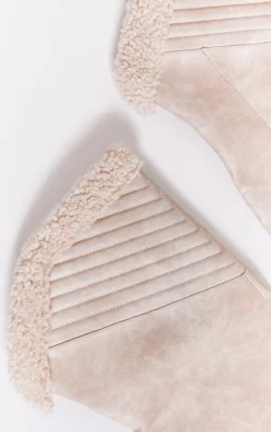 Prettylittlething Cream Faux Leather Round Toe Shearling Chunky Knee High Boots Cream -Pretty Soles Shop e08b2af04949bb2ff332b9a15d74e34b12a94454 cnf9077 4